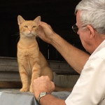 BO (Big Orange) with Claude Hatchett (Deborah's Dad).  BO resides in the barn and is in charge of rodent control.