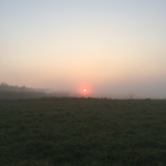 Foggy sunrise in Villanow.  God reminds us daily of His presence.